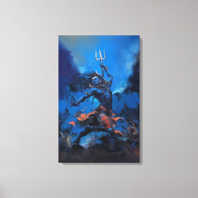 Shiva Tandav Canvas Wall Art (Frente)
