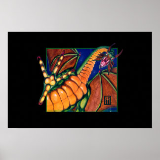 Shivan Dragon impressão a preto