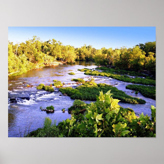 Shoal Creek no Joplin Missouri Sunset Photo Poster (Frente)