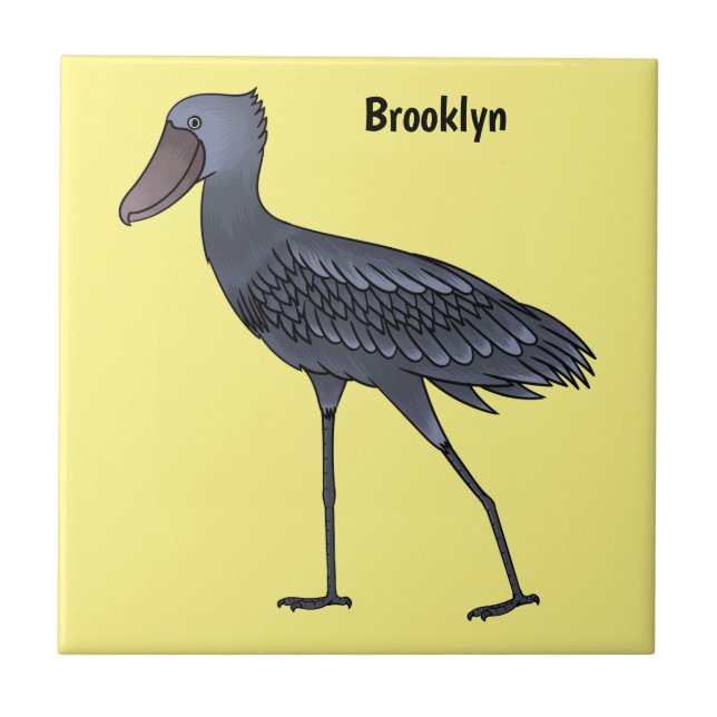 Shoebill bird cartoon illustration  (Frente)