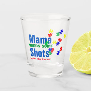 Shot Copo de Tira de 1,5 oz - Emergência Mãe de Autista
