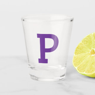 Shot Copo de Tiro com Letra Inicial Fofa Clássica Roxa