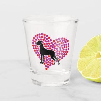 Shot Copo de Tiro Dotted Heart Great Dane