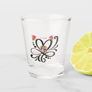 Shot Copo Personalizado para Lata, Favor de Casamento,