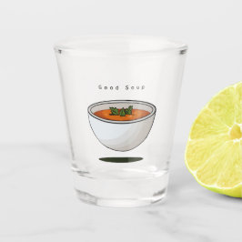 Shot Copo temático de comida, meme de boa sopa,