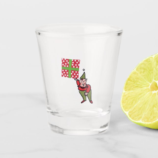 Shot Elf Com Bolinhas Dar um copo de alça transparente (Frente)