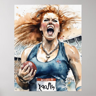 Shot Putter Art Impressão