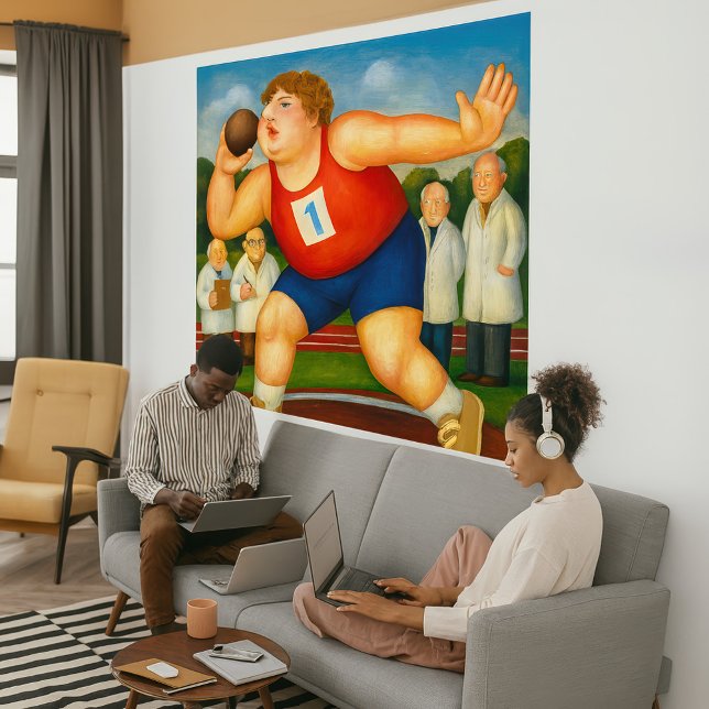 Shotput - Large Wrapped Canvas Art Print (Shotput - Large Wrapped Canvas Art Print)