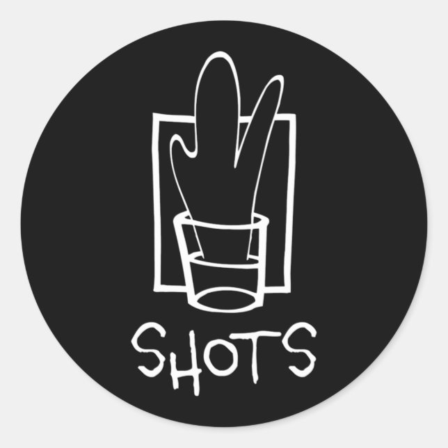 Shots - Adesivo redondo clássico (Frente)