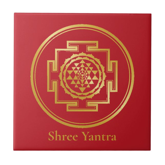 Shree Yantra Auspicous - Símbolo Geométrico Sagrad (Frente)