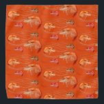 Shrimp Prawns Sea Life Standard Orange Bandana<br><div class="desc">Camarão com bandana com padrão de antena longo,  em cor rosa-rosa brilhante. Perfeito para o verão pelo mar,  vista este impressão de vida marinha na cabeça ou embrulhado ao redor do pescoço de um cachorro.</div>