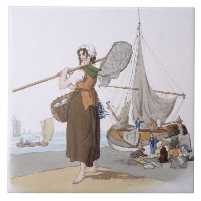 Shrimper fêmea, do "traje de Grâ Bretanha", (Frente)