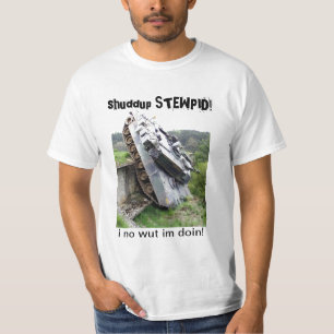 shuddup STEWPID! Camiseta do tanque de exército