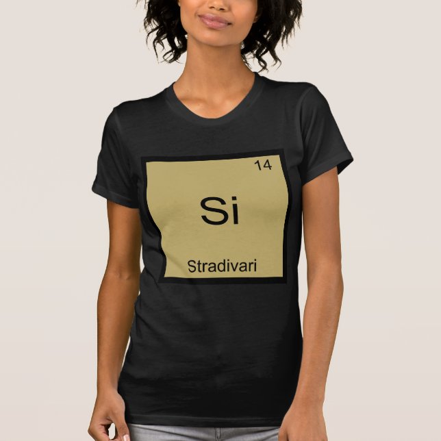 Si - Stradivari Camiseta de Química Divertida Símb (Frente)