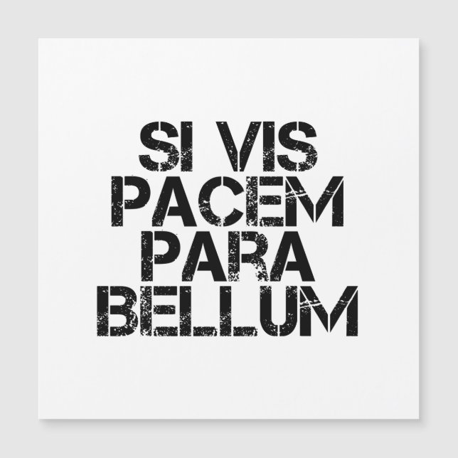 Si Vis Pacem Para Bellum (Frente)
