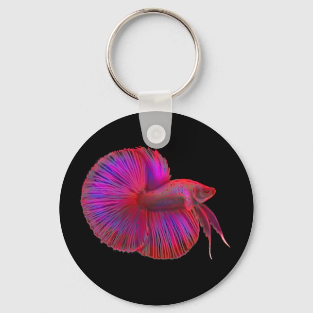 Siamês Fighting Fish Betta Chaveiro (Frente)