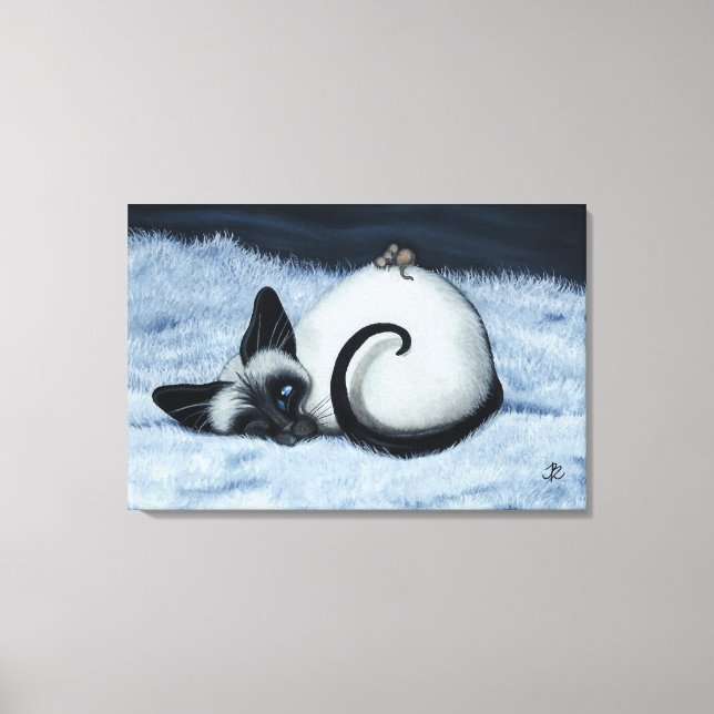 Siamese Cat por BihrLe Canvas Art (Frente)
