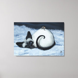 Siamese Cat por BihrLe Canvas Art