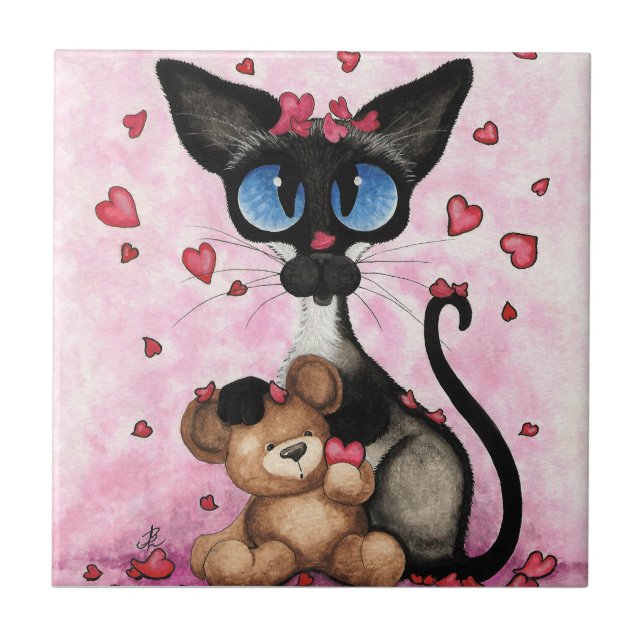 Siamese Cat Valentines Day by Bihrle (Frente)