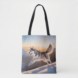 Siberian Husky Elegant Canvas Tote Bag