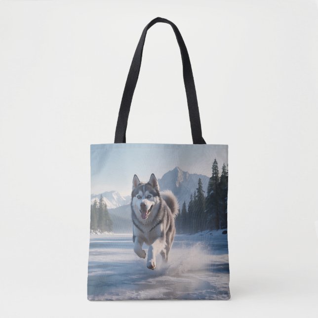 Siberian Husky Elegante Tote Bag (Frente)