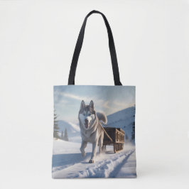 Siberian Husky Elegante Tote Bag