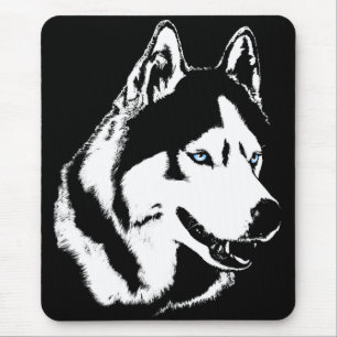 Siberian Husky Mousepad Gifts Malamute Sled Cães