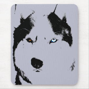 Siberian Husky Mousepad Gifts Malamute Sled Cães
