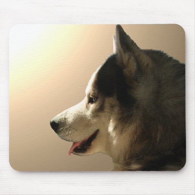 Siberian Husky Mousepad Gifts Malamute Sled Cães (Frente)
