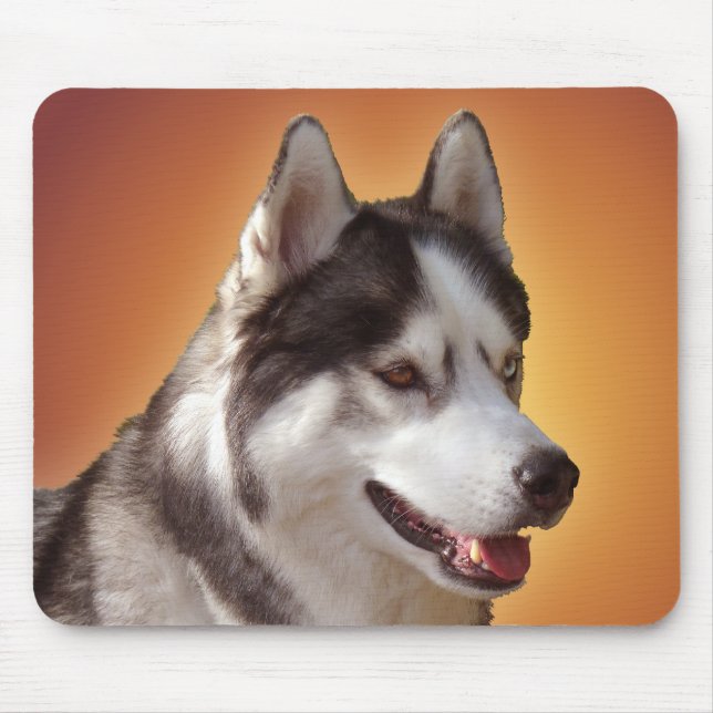 Siberian Husky Mousepad Gifts Malamute Sled Cães (Frente)