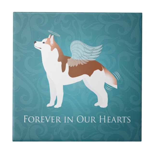 Siberian Husky - Red - Pet Memorial Design (Frente)