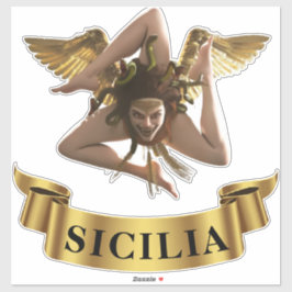 Sicília Sicília Trinacria Símbolo Adesivo
