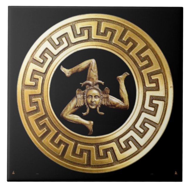 Sicilia Trinacria Azulejo (Frente)