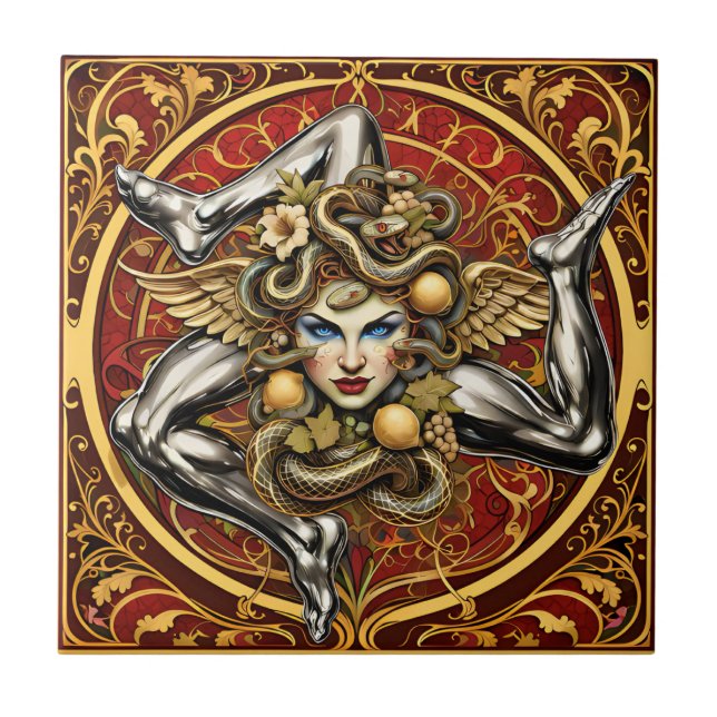 Sicilia Trinacria design siciliano  (Frente)