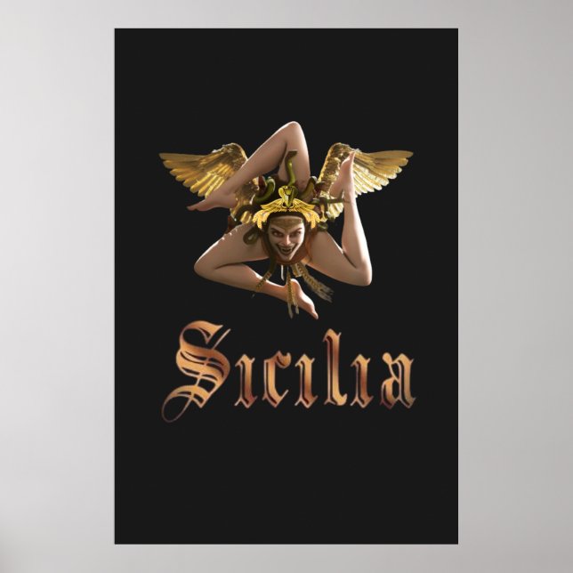 Sicilian Trinacria Poster (Frente)
