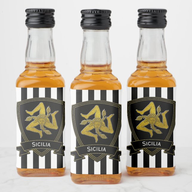Siciliana Trinacria Dourada e Stripe (Garrafas)
