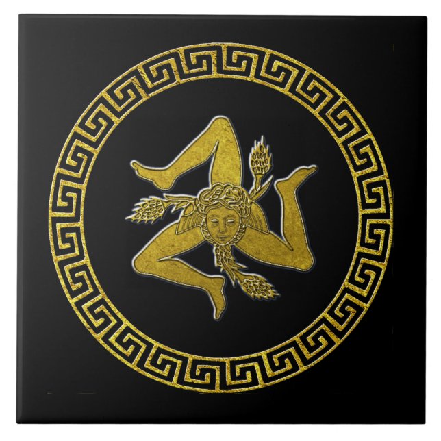 Siciliana Trinacria e Chave Grega (Frente)