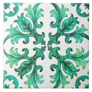 Siciliano,verão,limão,mosaico,verde,