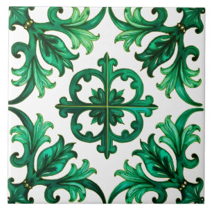 Siciliano,verão,limão,mosaico,verde,