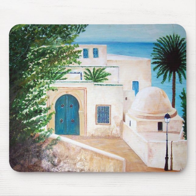 "Sidi Bou disse, mousepad de Tunísia" (Frente)