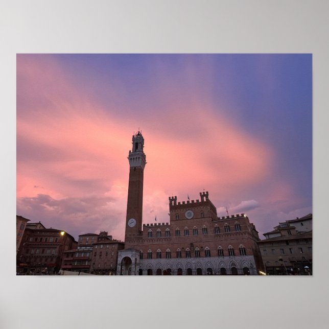 Siena Itália Sunset Poster (Frente)