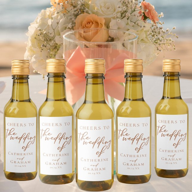 Sienna Brown Typografia Mini Casamento Minimalista (Criador carregado)