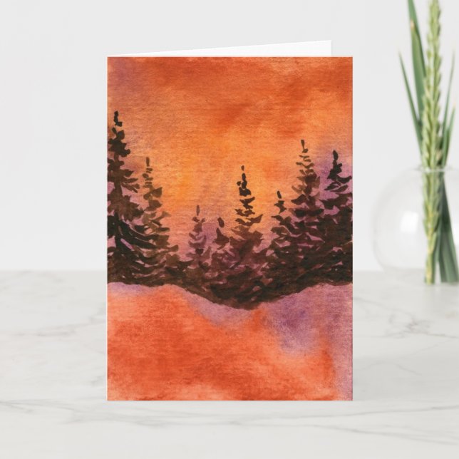 "Sienna Sky Pines" - Cartão de Saudação (Frente)