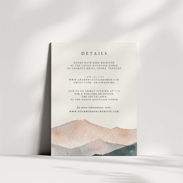 Sierra Dusk | Cartão de Gabinete de Detalhes do Co (Criador carregado)