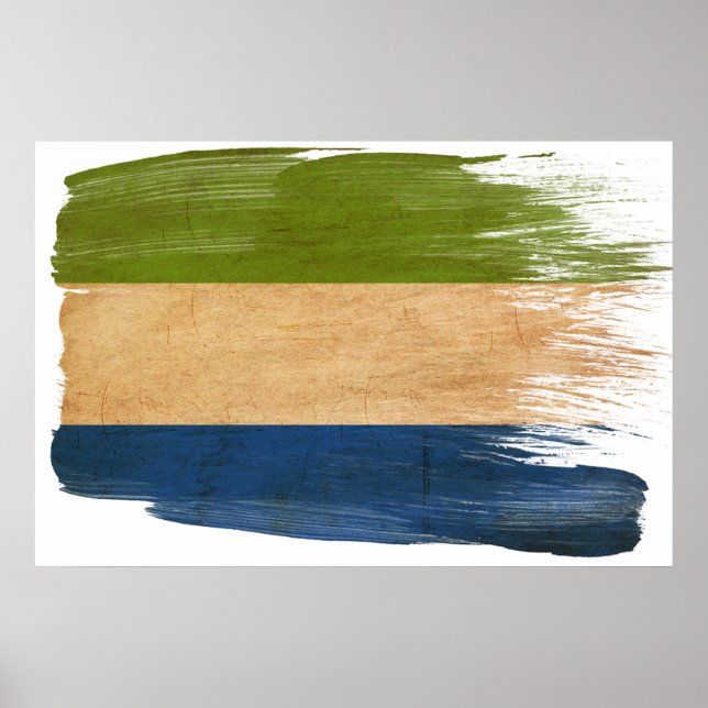 Sierra Leone Flag Posters (Frente)