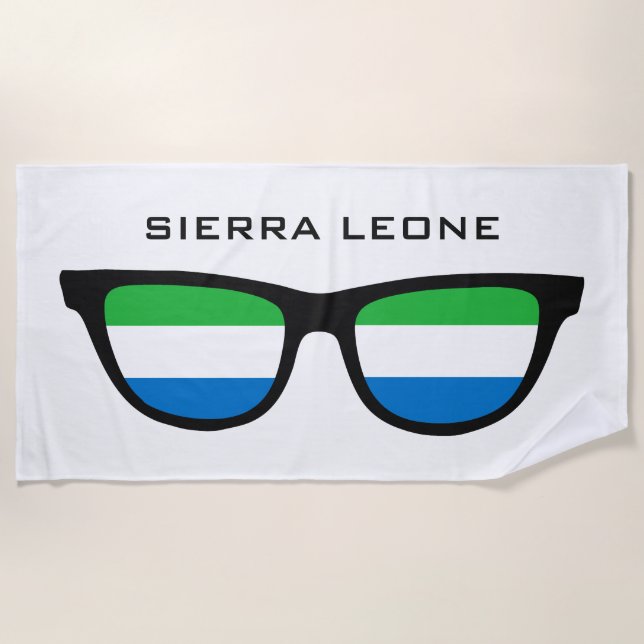 SIERRA LEONE Shades de texto personalizado toalha  (Frente)