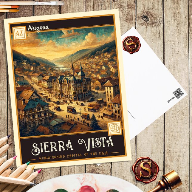 Sierra Vista, Arizona | Cartão postal Vintage (Criador carregado)