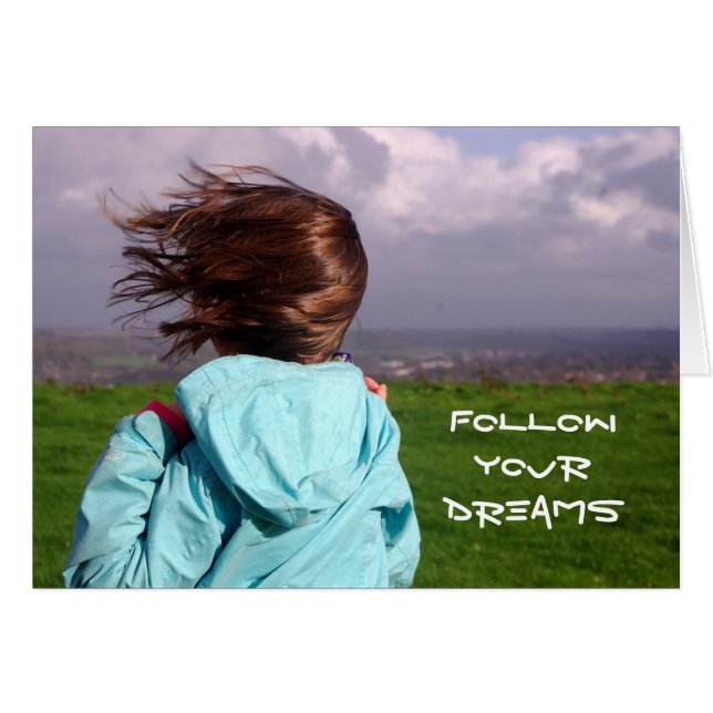 Siga seu cartão de sonhos (Frente Horizontal)