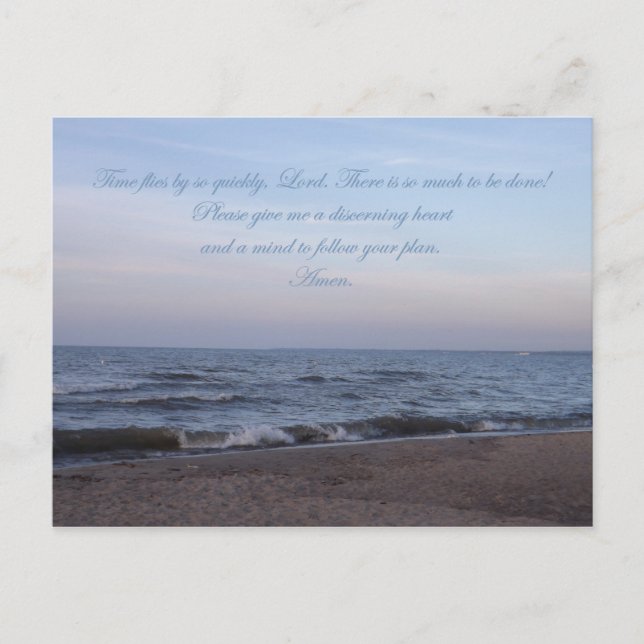 Siga seu cartão postal de oração do plano (Frente)