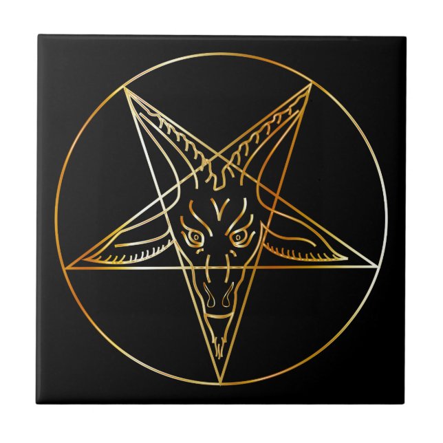 Sigil dourado de Baphomet (Frente)